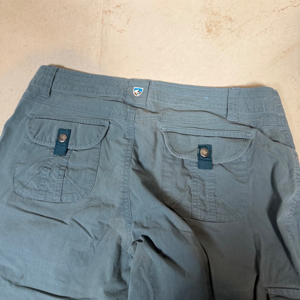 Kuhl Womens 12 Reg Cargo Pants Blue Gray Hiking Outdoor Utility Gorpcore - Picture 4 of 8